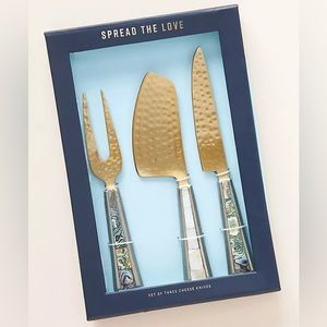 Anthropologie-NWB Spread the love Arctic Twilight Cheese Knives,Set of 3-SOLDOUT
